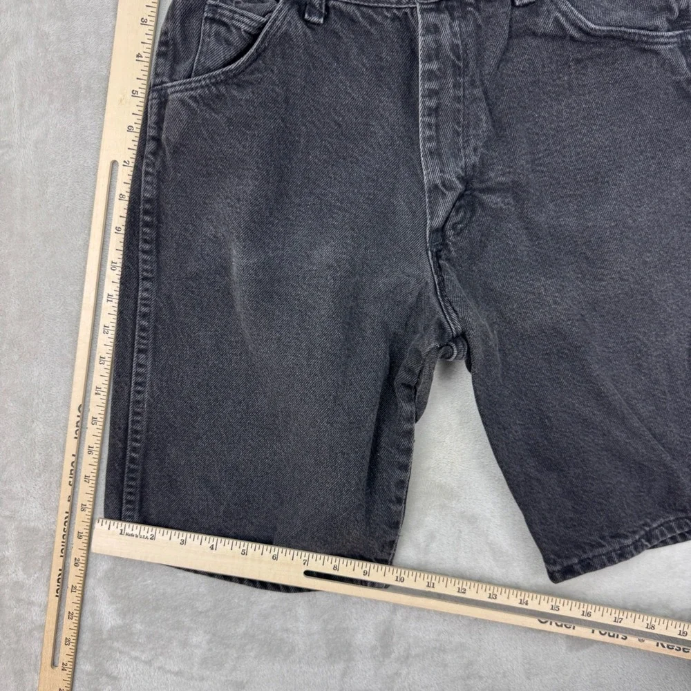 Vintage Wrangler Denim Shorts Boys Size 16 Black Made in USA 25 Waist 90s